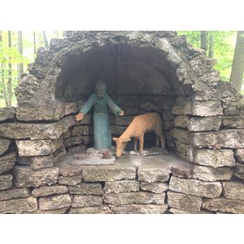 Grotto moved from Fritz & Susan Goebel property to  the Tellen Woodland Sculpture Garden