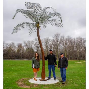 Installation of The Palm Tree by the City of Green Bay Public Arts Commission